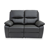 Oxley Leather 2 Seater Power Recliner Charcoal from Roseland Furniture