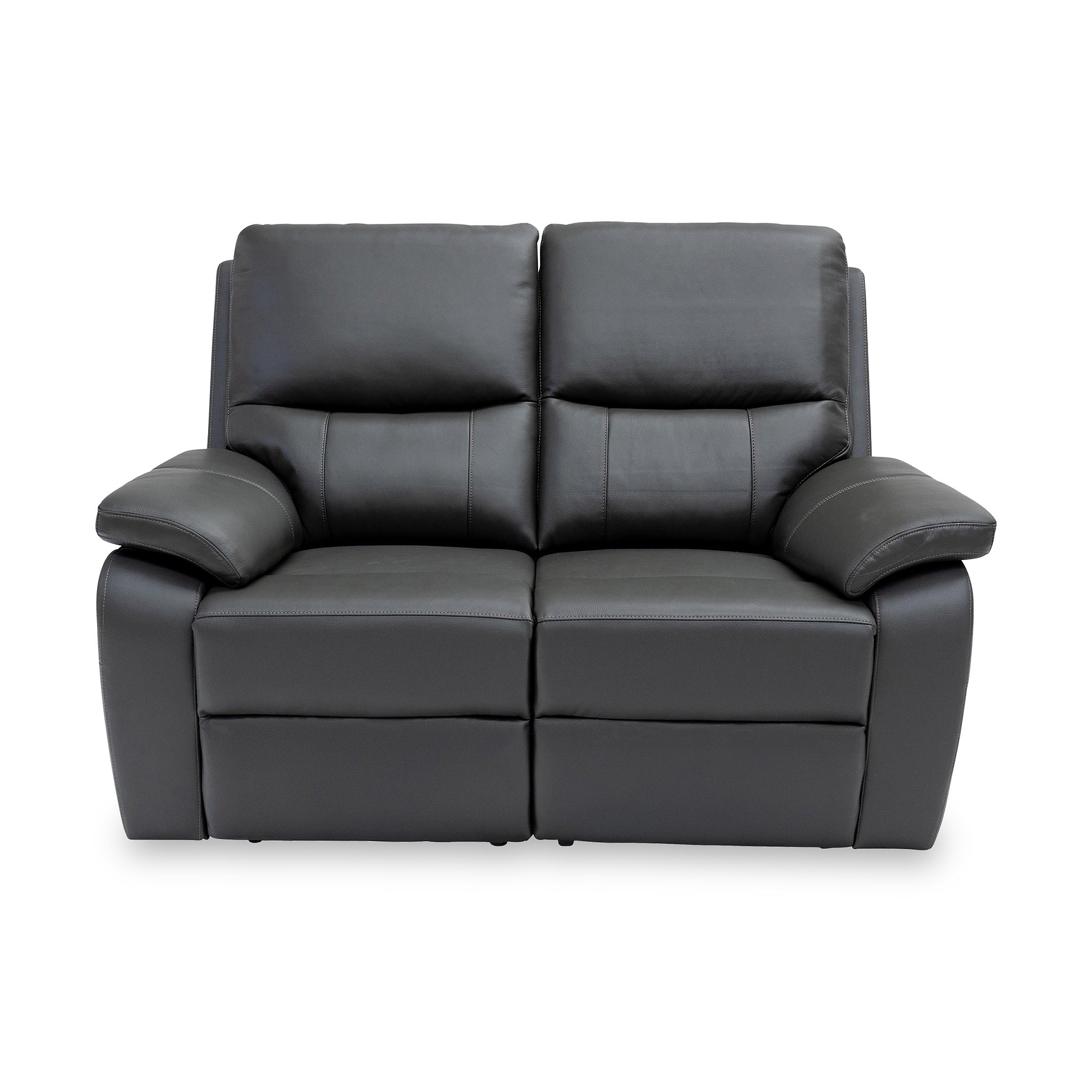 Oxley Leather 2 Seater Power Recliner Charcoal from Roseland Furniture