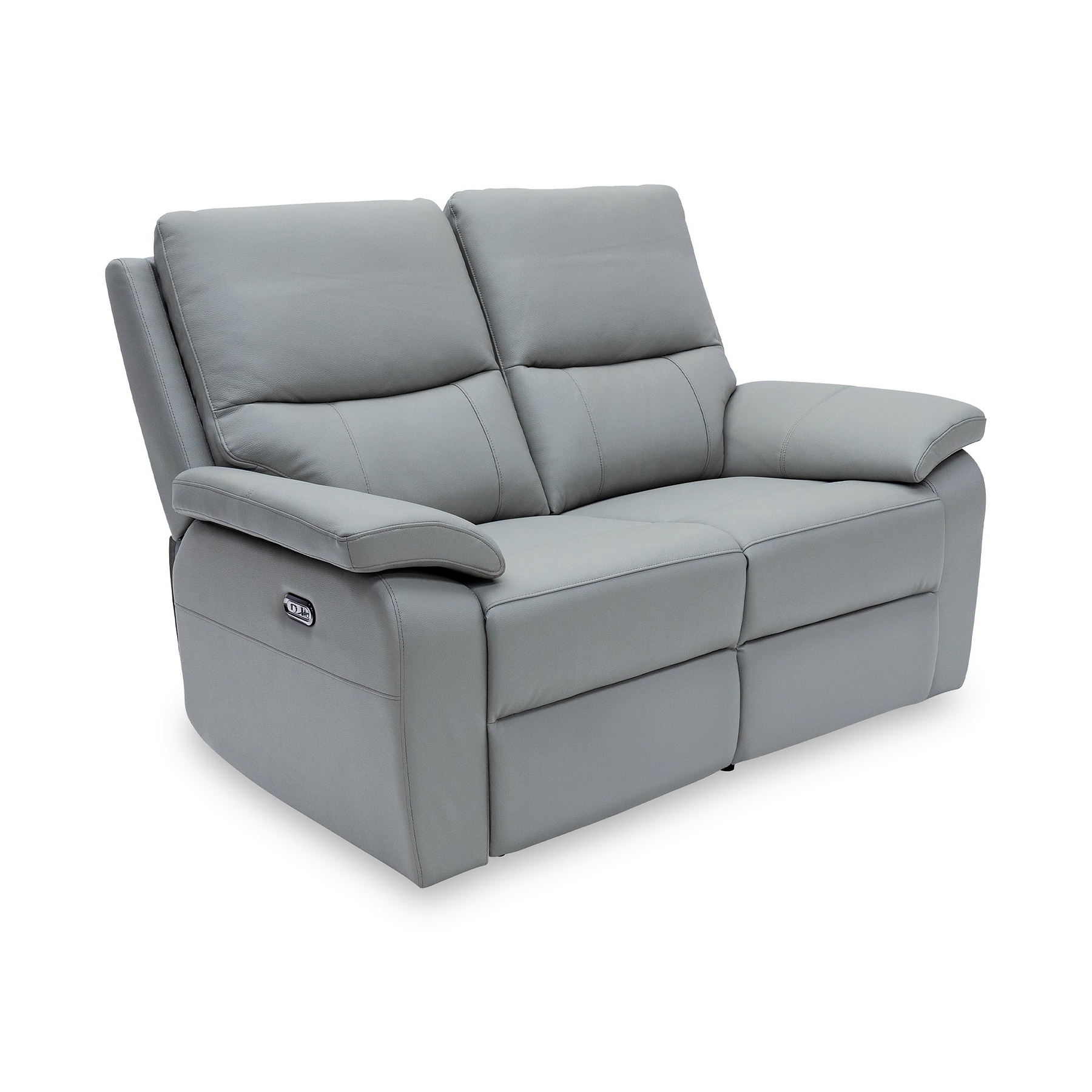 Oxley Leather 2 Seater Power Recliner Grey from Roseland Furniture