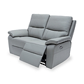 Oxley Leather 2 Seater Power Recliner Grey from Roseland Furniture