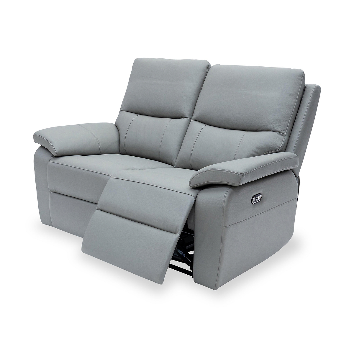 Oxley Leather 2 Seater Power Recliner Grey from Roseland Furniture