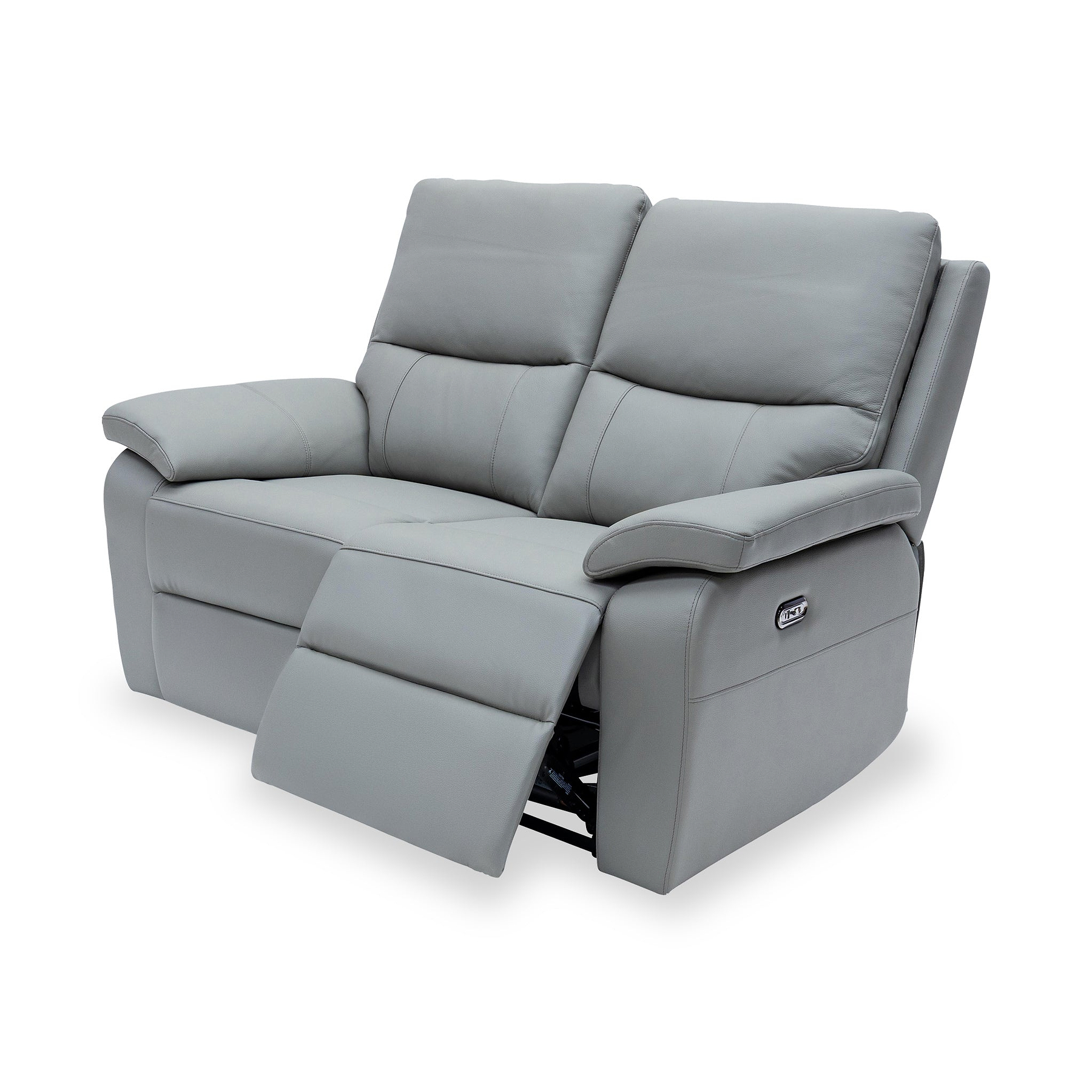 Oxley Leather 2 Seater Power Recliner Grey from Roseland Furniture