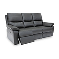 Oxley Leather 3 Seater Power Recliner Charcoal from Roseland Furniture
