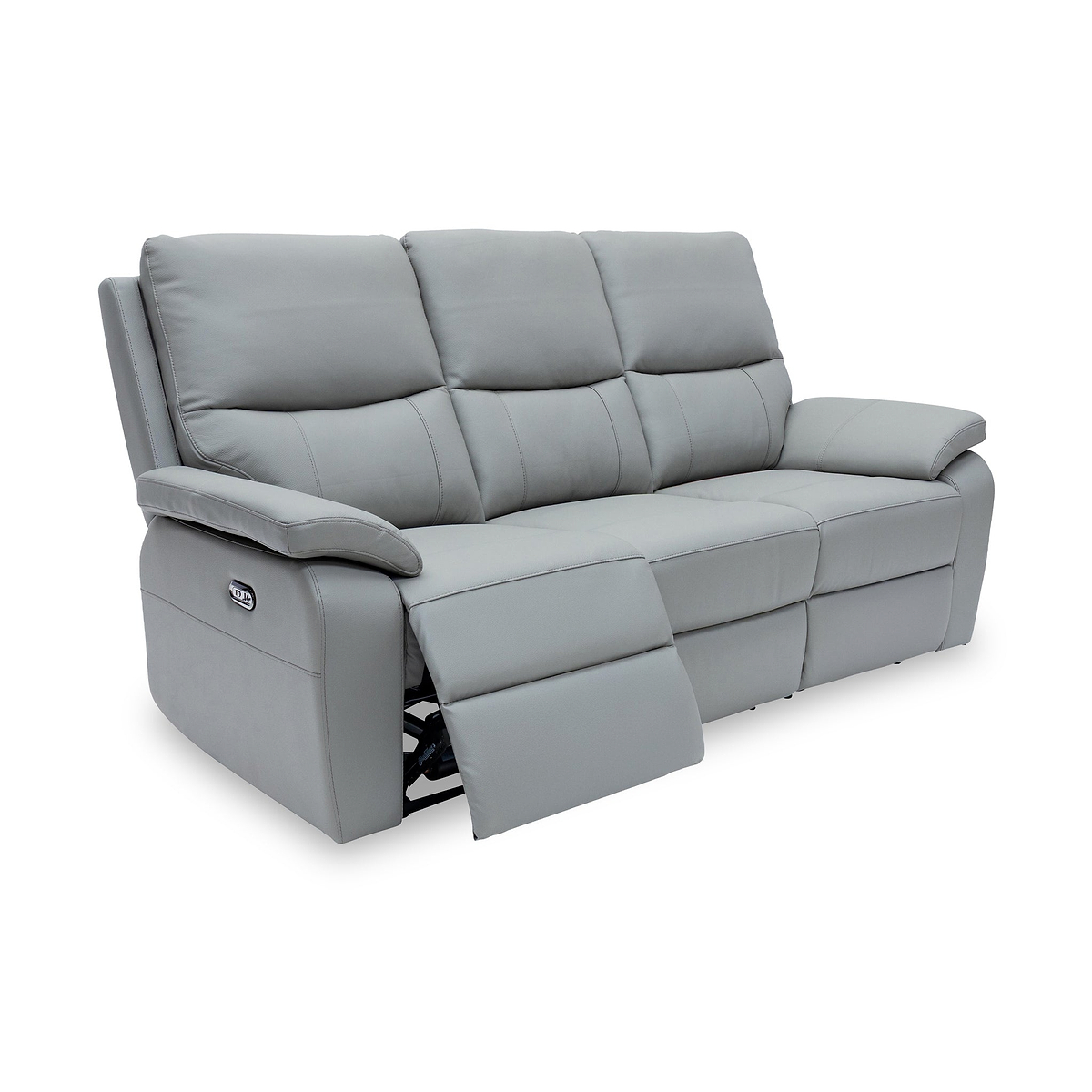 Oxley Leather 3 Seater Power Recliner Grey from Roseland Furniture