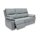 Oxley Leather 3 Seater Power Recliner Grey from Roseland Furniture