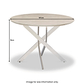 Lewis White Round Dining Table white marble effect top