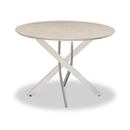 Lewis white Marble Effect Round Dining Table from Roseland