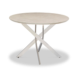 Lewis white Marble Effect Round Dining Table from Roseland