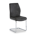 Lewis Grey Faux Leather Quilted Back Dining Chair from Roseland Furniture