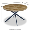 Klara-Oak-120cm-Round-Dining-Table from Roseland Furniture
