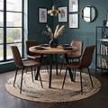 Harding 110cm Round Dining Table w 4 Chairs Front1 from Roseland Furniture