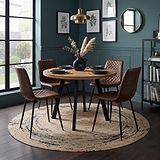 Harding 110cm Round Dining Table w 4 Chairs Front1 from Roseland Furniture