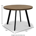 Harding 110cm Round Dining Table w 4 Chairs Front1 from Roseland Furniture
