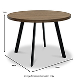 Harding 110cm Round Dining Table w 4 Chairs Front1 from Roseland Furniture