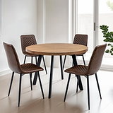 Harding 110cm Round Dining Table w 4 Chairs Front1 from Roseland Furniture