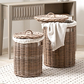 Grey Kubu Round Linen Baskets from Roseland Furniture