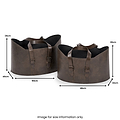Alessio Peppercorn Leather Handled Storage from Roseland Furniture