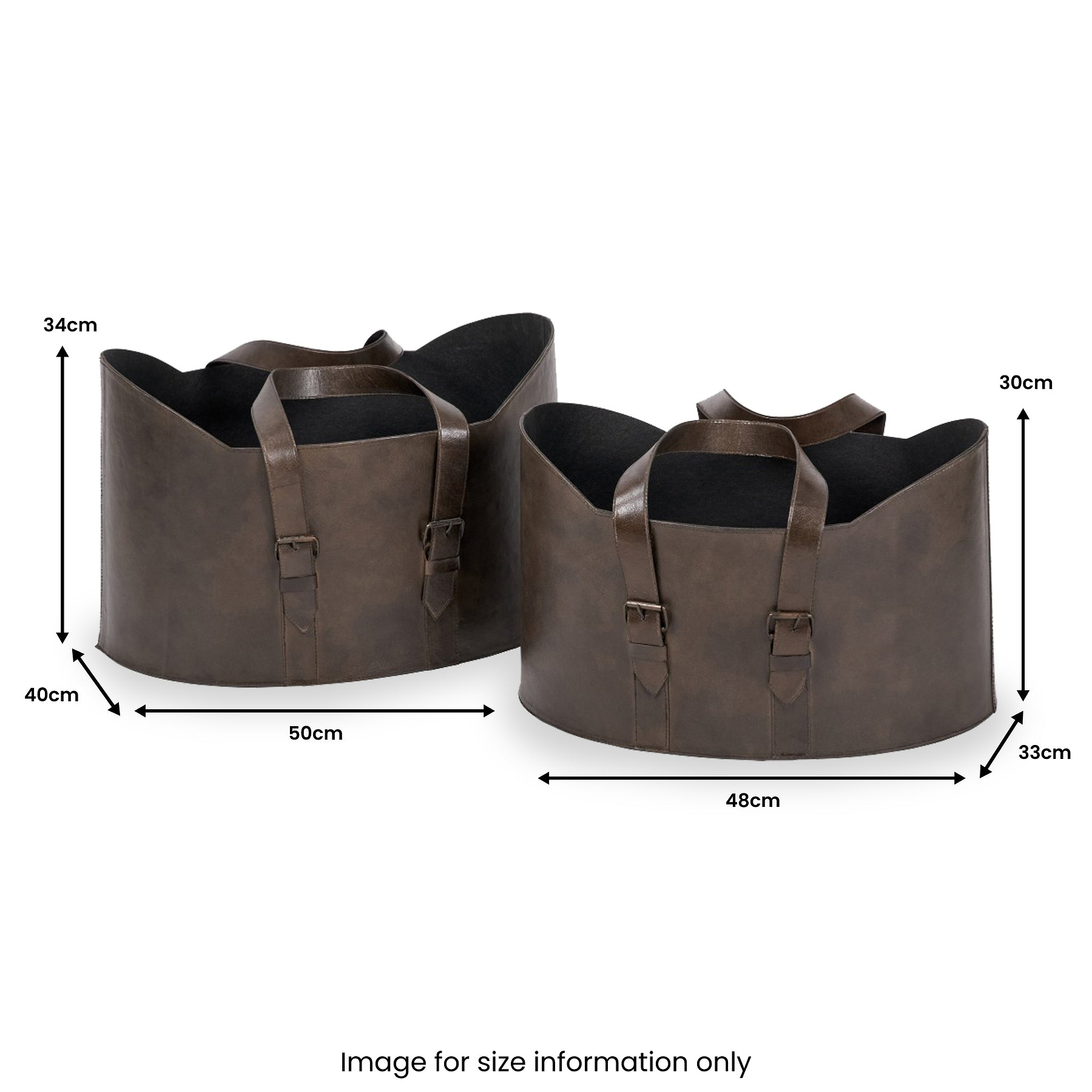 Alessio Peppercorn Leather Handled Storage from Roseland Furniture