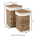 Kubu Square Linen Baskets Grey from Roseland Furniture