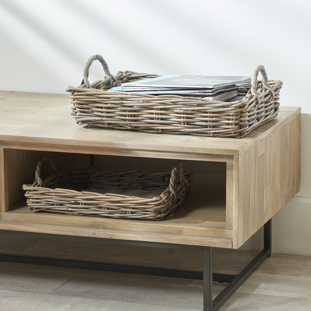 Kubu Basket Trays Grey from Roseland Furniture