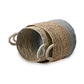 Banana Leaf Two Tone Baskets Grey from Roseland Furniture