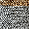 Banana Leaf Two Tone Baskets Grey from Roseland Furniture