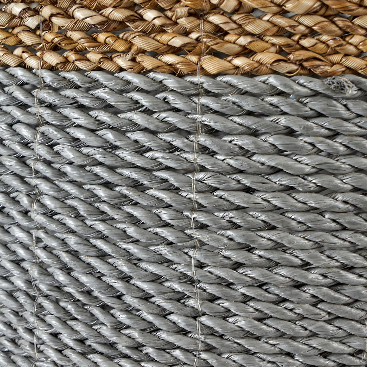 Banana Leaf Two Tone Baskets Grey from Roseland Furniture