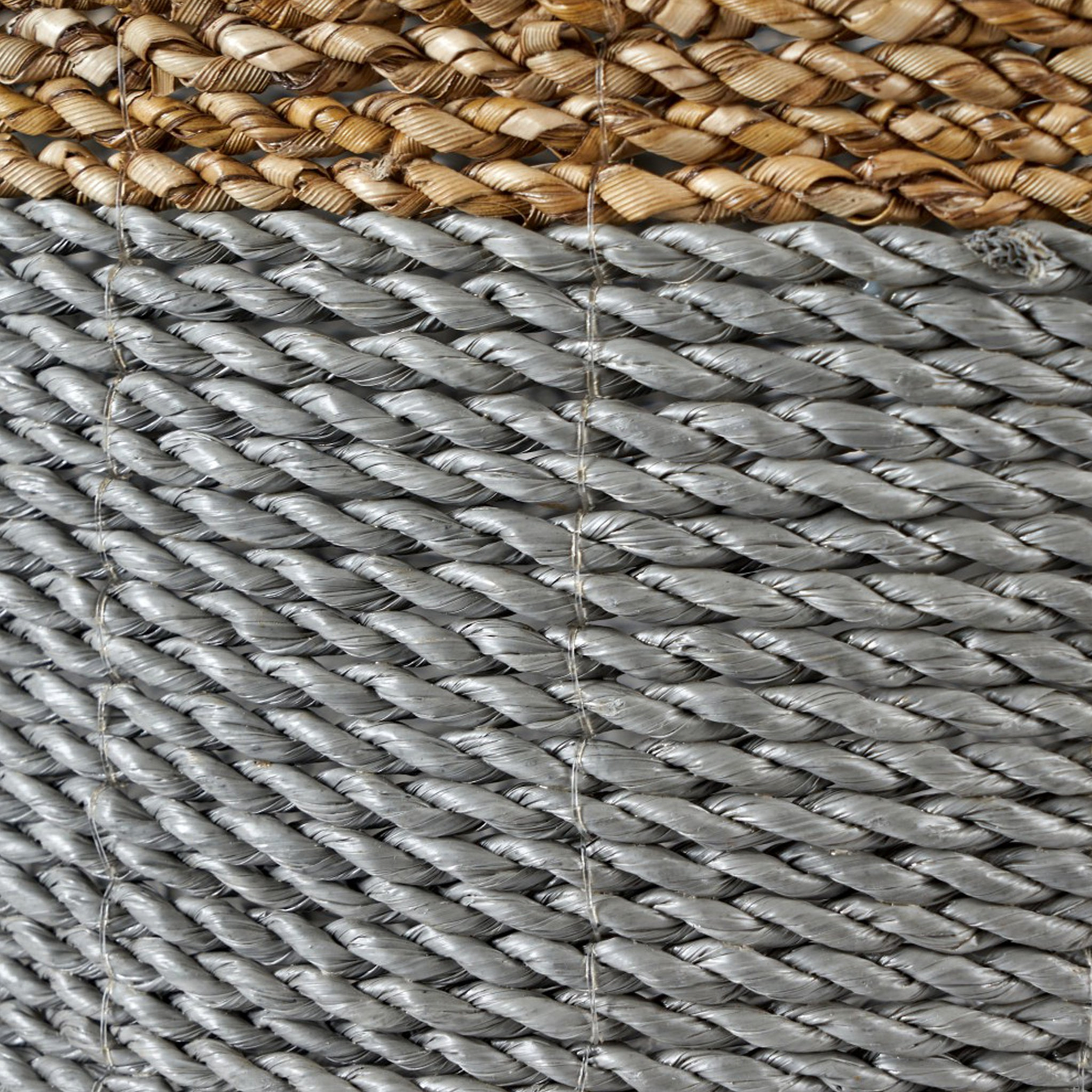 Banana Leaf Two Tone Baskets Grey from Roseland Furniture