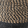 Seagrass Natural and Black Round Handled Baskets from Roseland Furniture