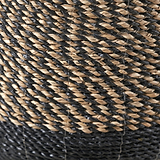 Seagrass Natural and Black Round Handled Baskets from Roseland Furniture