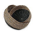 Seagrass Natural and Black Round Baskets from Roseland Furniture