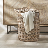 Rattan Round Linen Basket from Roseland Furniture