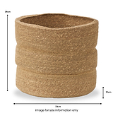 Seagrass Natural Ribbed Basket from Roseland Furniture