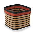 Seagrass Stripe Square Basket Terracotta from Roseland Furniture