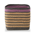 Seagrass Stripe Square Basket Lilac from Roseland Furniture