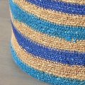 Seagrass Stripe Round Basket Turquoise from Roseland Furniture