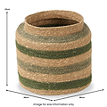 Seagrass Stripe Round Basket Green from Roseland Furniture