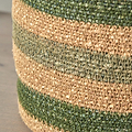Seagrass Stripe Round Basket Green from Roseland Furniture