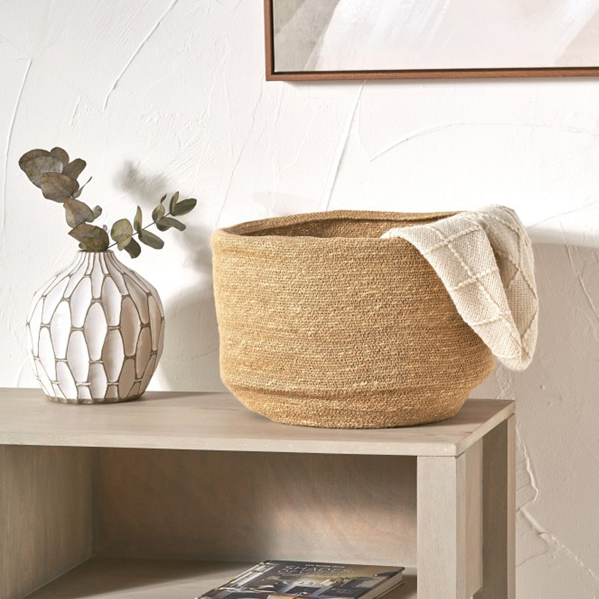 Seagrass Natural Round Basket from Roseland Furniture