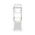 Aleandra Clear Glass and Silver Metal Console Table from Roseland Furniture