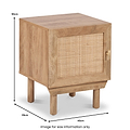 Henrik Natural Rattan 1 Door Cupboard Unit from Roseland Furniture