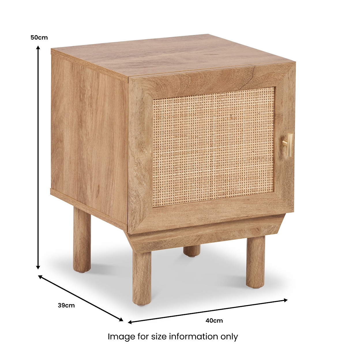 Henrik Natural Rattan 1 Door Cupboard Unit from Roseland Furniture