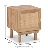 Henrik Natural Rattan 1 Door Cupboard Unit from Roseland Furniture