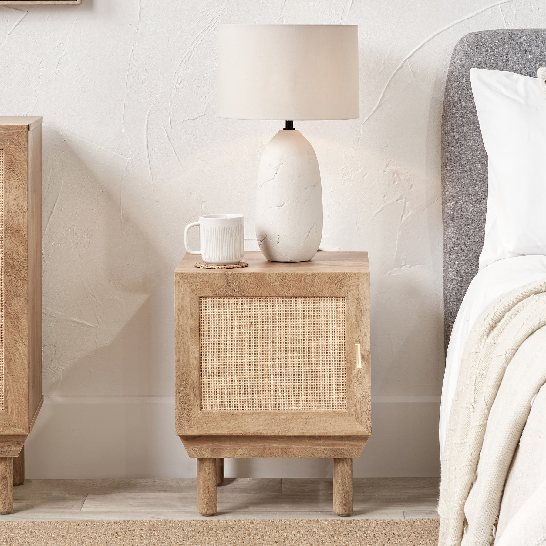 Henrik Natural Rattan 1 Door Cupboard Unit from Roseland Furniture