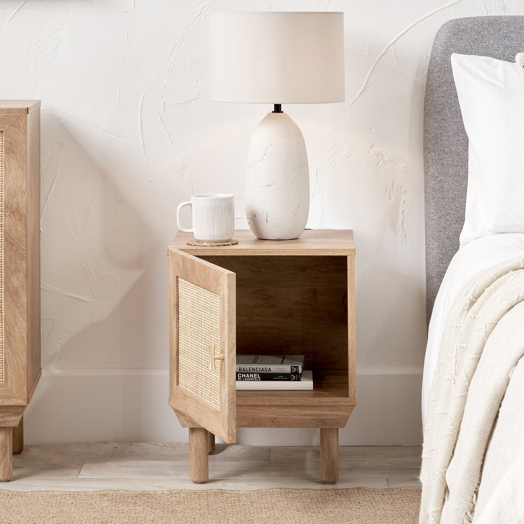 Henrik Natural Rattan 1 Door Cupboard Unit from Roseland Furniture