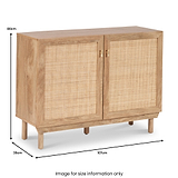 Henrik Natural Rattan 2 Door Cabinet from Roseland Furniture