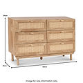 Henrik Natural Rattan 6 Drawer Unit from Roseland Furniture