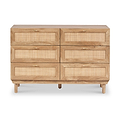 Henrik Natural Rattan 6 Drawer Unit from Roseland Furniture