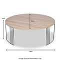 Atri Oak Wood Effect Coffee Table dimensions
