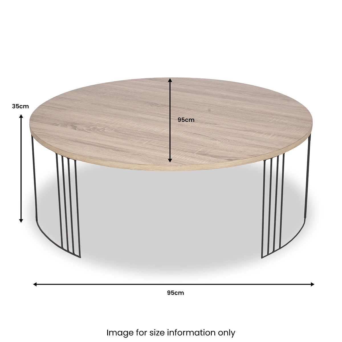 Atri Oak Wood Effect Coffee Table dimensions